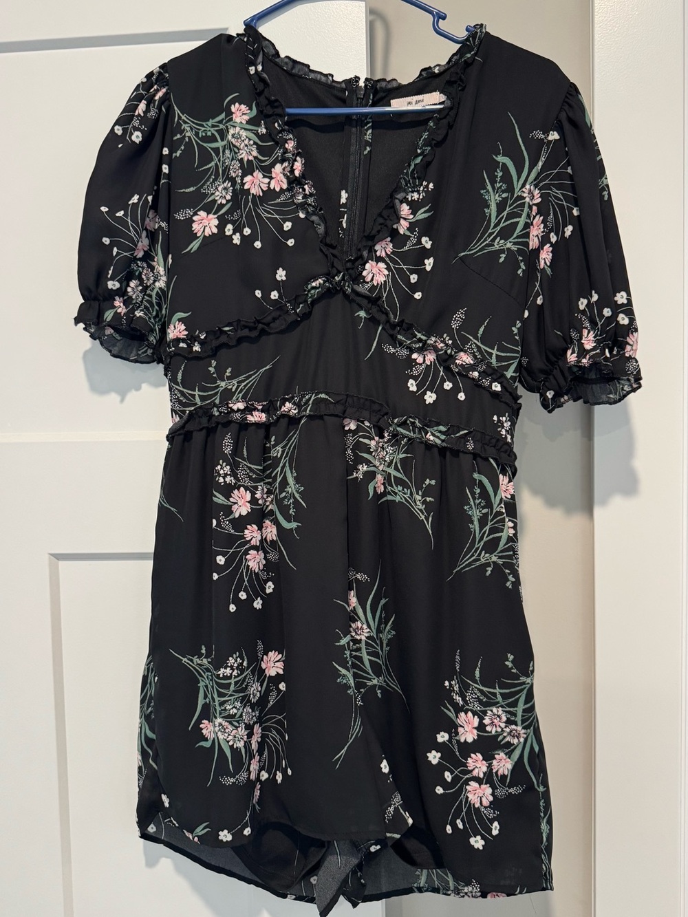 Mi Ami Floral Ruffle Romper | Size Large | NWOT